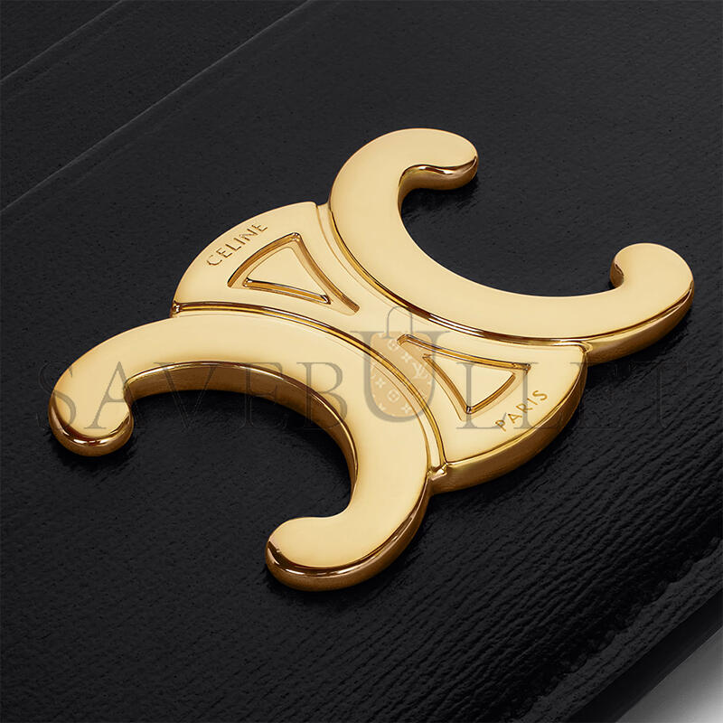 Ce1i*e card holder triomphe in shiny calfskin 10l833dpv.38no (11*8*0.3cm)
